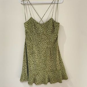 zara printed mini dress